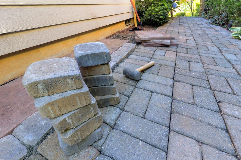 Sidewalk Pavers Installation